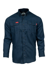 Lapco FR Modern Uniform Shirts | 5oz. Tecasafe® One - Denim Navy