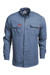 Lapco FR Modern Uniform Shirts | 5oz. Tecasafe® One - Medium Blue