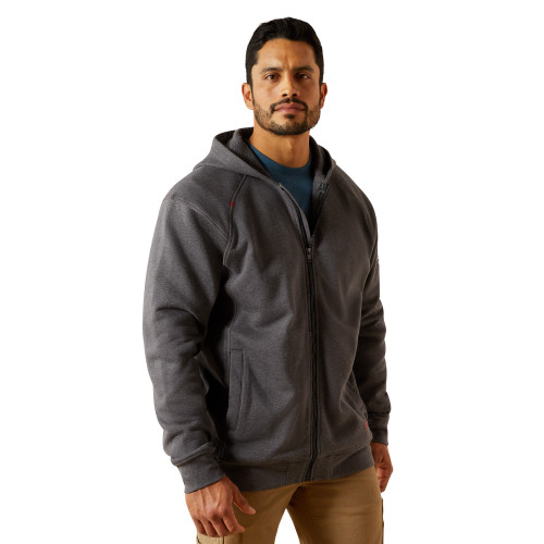 ARIAT FR Rev Full Zip Hoodie-CHARCOAL HEATHER ARIAT FR Rev Full Zip Hoodie-CHARCOAL HEATHER