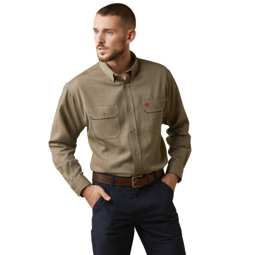 Ariat FR Air Inherent Work Shirt-Khaki Heather Ariat FR Air Inherent Work Shirt-Khaki Heather