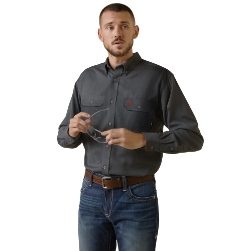 Ariat FR Air Inherent Work Shirt-Charcoal Heather Ariat FR Air Inherent Work Shirt-Charcoal Heather