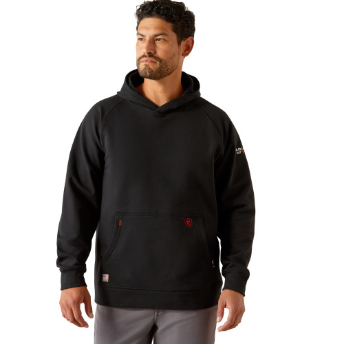 Ariat FR DuraStretch Work Hard Live Free Hoodie-Black Ariat FR DuraStretch Work Hard Live Free Hoodie-Black