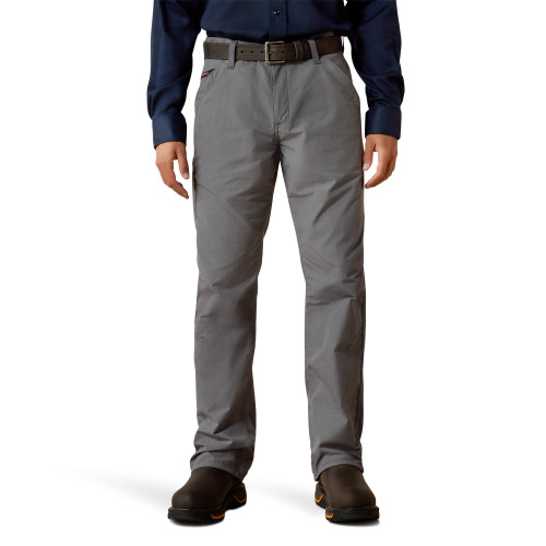 Ariat Mens FR M4 Relaxed DuraLight Ripstop Boot Cut Pant-Grey