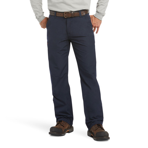 Ariat Mens FR M4 Relaxed DuraLight Ripstop Boot Cut Pant-Navy