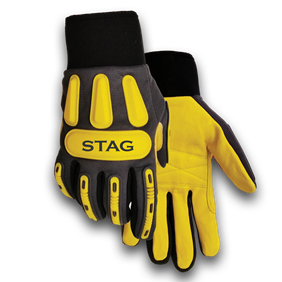 Golden Stag Grain Goatskin Impact Protection Gloves