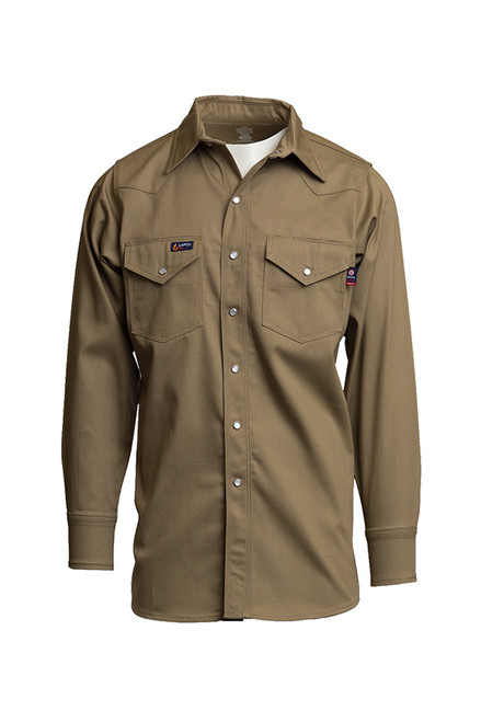 Lapco Fire Resistant Shirt Khaki | FR Depot