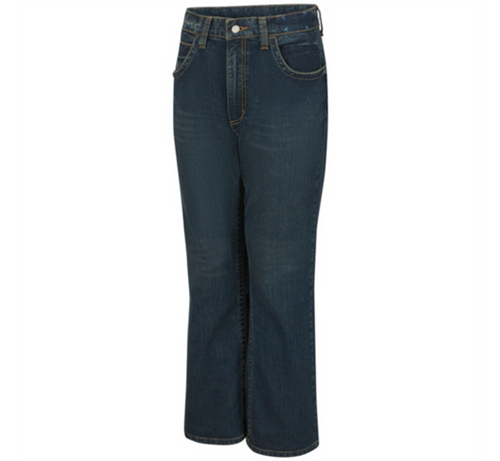 Bulwark CAT 2 Flame Resistant Stretch Denim Work Jeans in 12 oz. stretch denim (94% Cotton, 5% Polyester, 1% Spandex) — front view