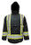 Viking Professional Journeyman FR Ripstop Rain Jacket, high-visibility yellow with 2-inch Vi-brance reflective tape, featuring a detachable Stormblaster hood and storm flap over zipper.