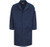 Bulwark Concealed Snap Front Navy Flame Retardant Lab Coat for professional safety work in hazardous environments.
