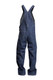 Lapco Discerning Shoppers Heavy-Duty FR Denim Bib Overalls for Arc Flash Protection in Industrial Work Environments - CAT 2 in 13oz 100% FR Cotton Denim — back view