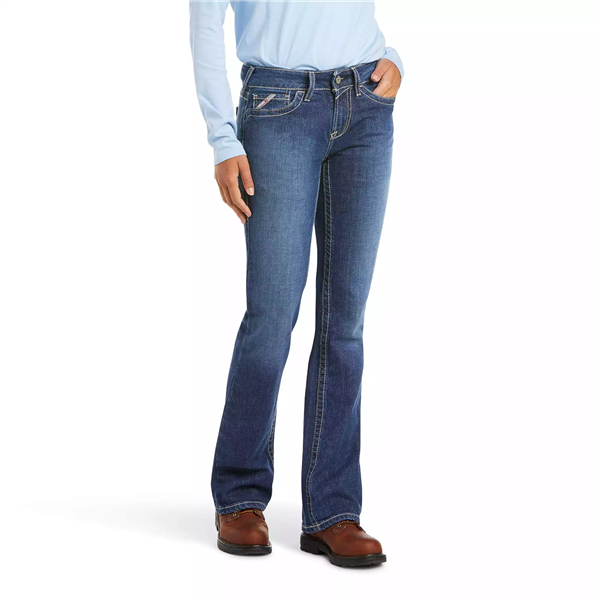 Ariat Ariat Women's FR Mid Rise Boot Cut Jeans - NFPA 70E in 12.5 oz Denim