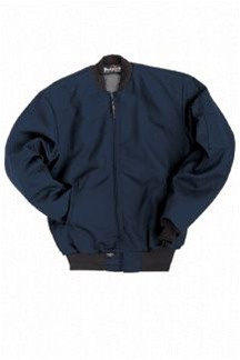 Airgas - R30JET2NVRGL - Bulwark® Large Regular Navy Blue EXCEL FR® Twill  Cotton Flame Resistant Jacket With Cotton Lining Zipper Front Closure