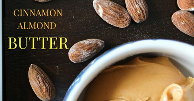 Homemade Cinnamon Almond Butter with Vanilla & Raisins
