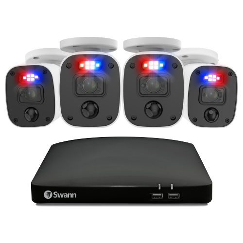 Home 4 Camera 8 Channel 1080p Full HD DVR 1TB HDD Security System with Mic