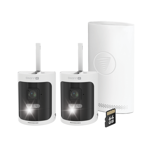 AllSecure4K Wireless Security Kit with 2 x Wire-Free Cameras & NVR Tower | SWNVK-AS4K800S2