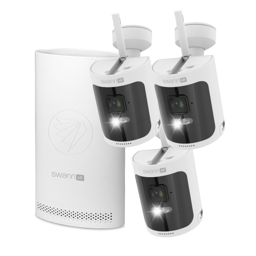 AllSecure4K Wireless Security Kit with 3 x Wire-Free Cameras & NVR Tower | SWNVK-AS4K800SD3
