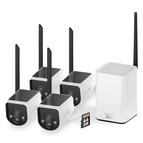 MaxRanger4K™ Solar 4 Camera Security System with Longest Range Wireless | SWNVK-MR4KSD4-EU