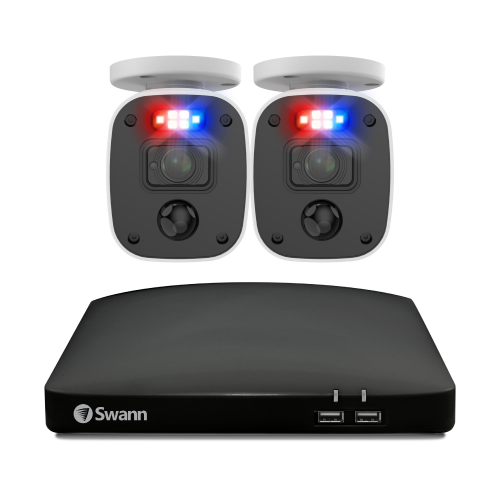 Home 2 Camera 4 Channel 1080p Full HD DVR 64GB SD Card Security System with Mic | SWDVK-446852MQB