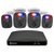 Home 4 Camera 8 Channel 1080p Full HD DVR 1TB HDD Security System with Mic