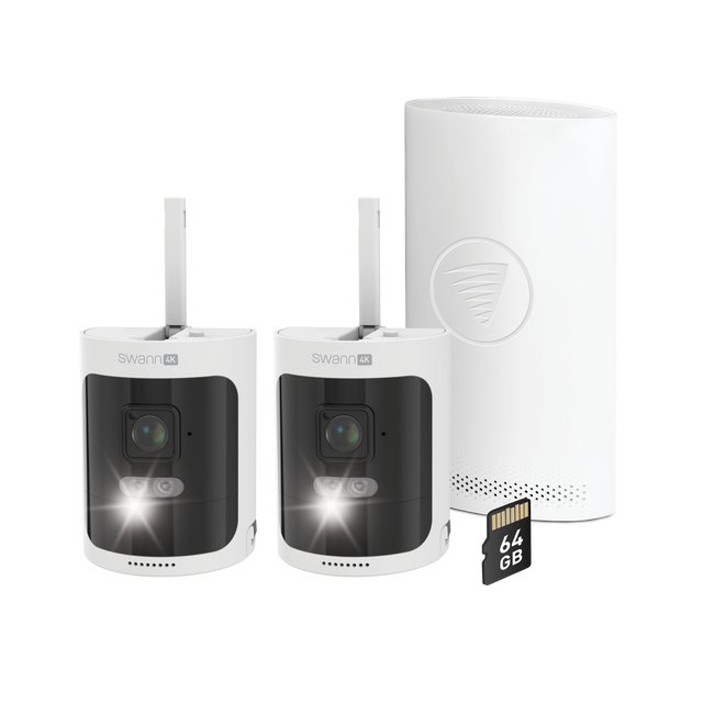 AllSecure4K Wireless Security Kit with 2 x Wire-Free Cameras & NVR Tower | SWNVK-AS4K800S2