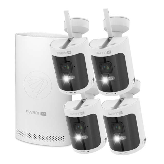 AllSecure4K Wireless Security Kit with 4 x Wire-Free Cameras & NVR Tower | SWNVK-AS4K800SD4
