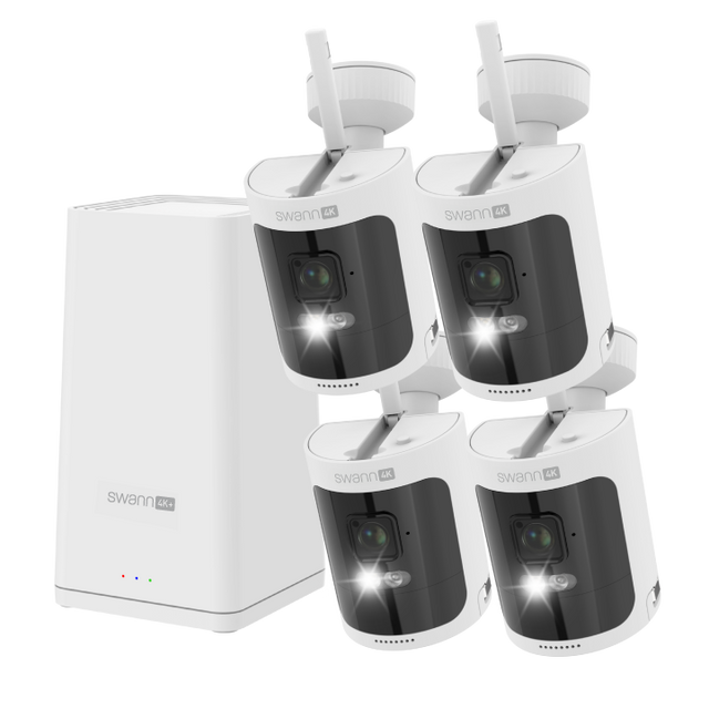 AllSecure4K+ Wireless Security Kit with 4 x 4K Wire-Free Cameras & Power Hub | SWNVK-AS4KH4