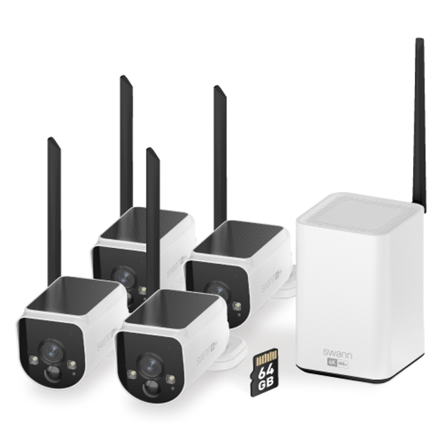 MaxRanger4K™ Solar 4 Camera Security System with Longest Range Wireless | SWNVK-MR4KSD4-EU