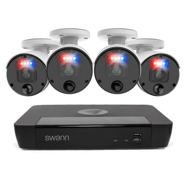 防犯カメラ Swann Professional NVR Security System 4 Camera 8 Channel 12MP Professional Professional NVR