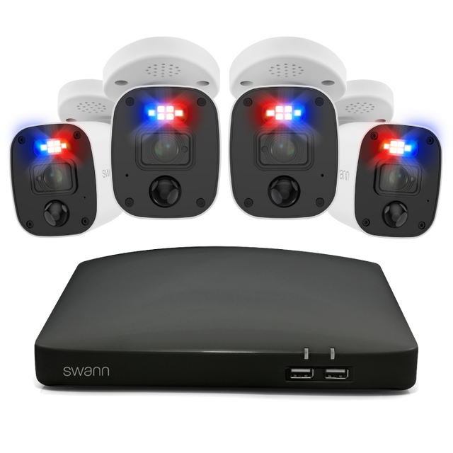 Home 4 Camera 8 Channel 2K DVR 1TB HDD Security System with Mic