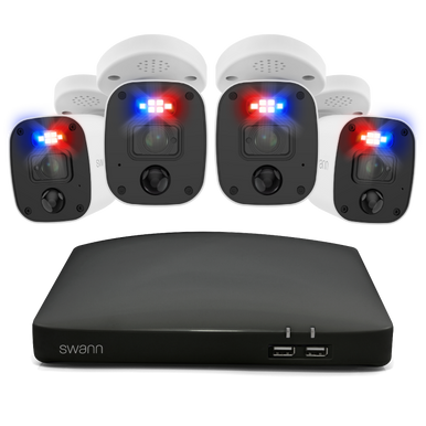 Home 4 Camera 8 Channel 4K Ultra HD DVR 1TB HDD Security System