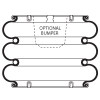 Firestone W013587842 333C Style AirSpring, Type 2 Bead Plate, (4) 3/8-16 Blind Nuts On 6.25" Centers, 3/4" NPT Offset Port