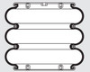 Firestone W013588006 38D Style Airspring, Type 1 Bead Plate, (2) 3/8-16 Blind Nuts On 6.20" Centers, 1/4" NPT Centered Port