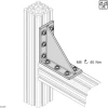 Bosch Rexroth 3842555616 Corner Gusset 180x180 Cast Iron Galvanized