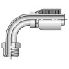 Parker 16943-6-6 Male Inverted SAE Swivel 90 Elbow Crimp Hose Fitting 3/8 Inch