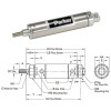 Parker Pneumatic 2.00DXPSR15.00 Double-Acting Stainless Steel Pneumatic Cylinder SR Series 15 Inch Stroke