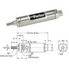 Parker Pneumatic Division 1PSR00007013 Double-Acting Stainless Steel Pneumatic Cylinder SR Series 3 Inch Stroke