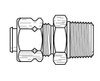 Parker 68Ca-8-6 1/2" Compression X 3/8" Male Npt - Straight Connector