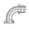Parker 19T3-16-12 Adapter Elbow 1 Code 61 Flange X 3/4 JIC Male Steel| Next Day Fittings