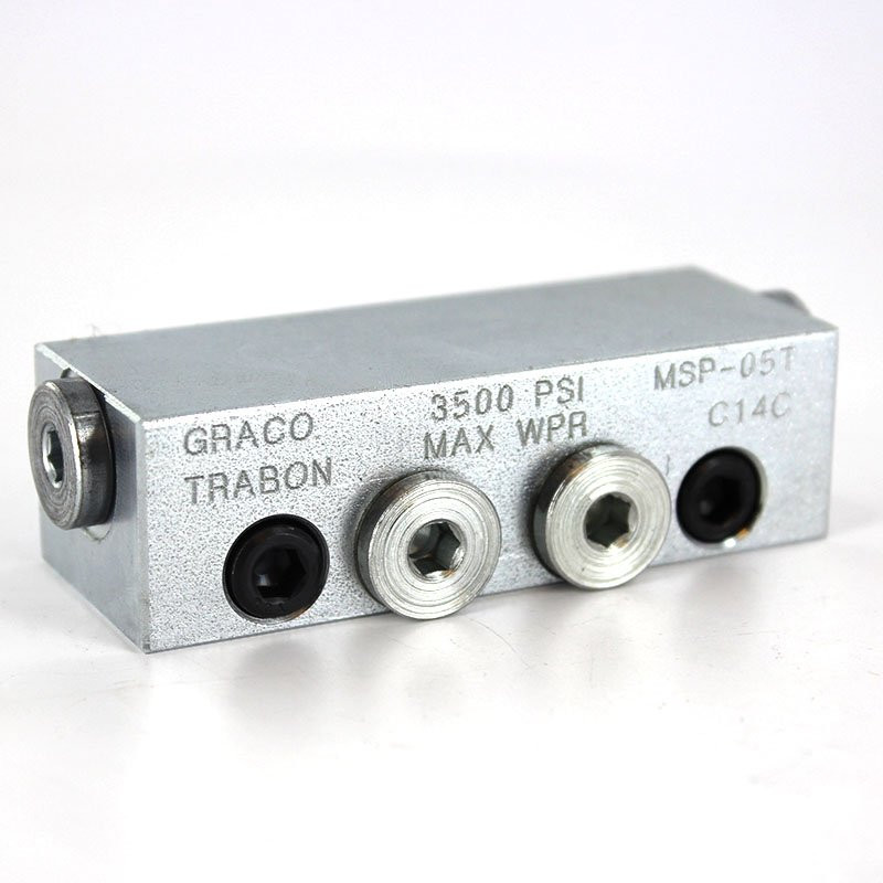 Graco 562720 Progressive Divider Valve Msp-05T Trabon Msp Modular Divider Valve 0.005 Cu In Twin 106-100-175