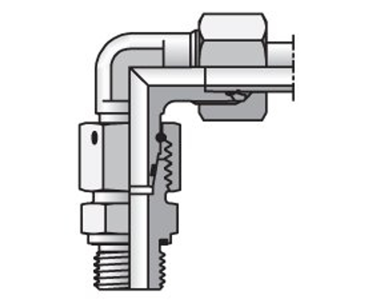 Parker EW12LOMDCF Elbow Connectors, 90