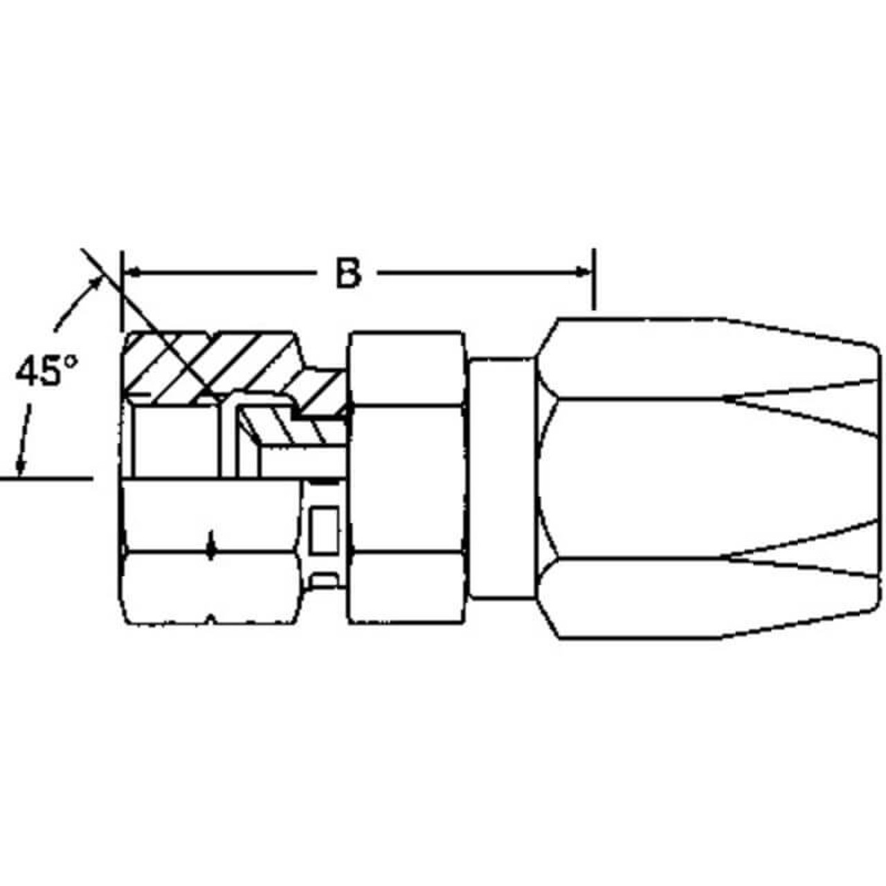 Parker Parflex 208MS-6-6B Reusable Hose Fittings