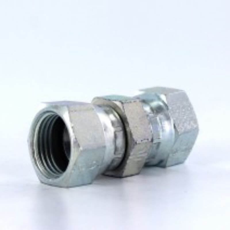 Parker 4 HX6-S Triple-Lok 1/4 JIC Swivel Nut Union Steel Straight Connector