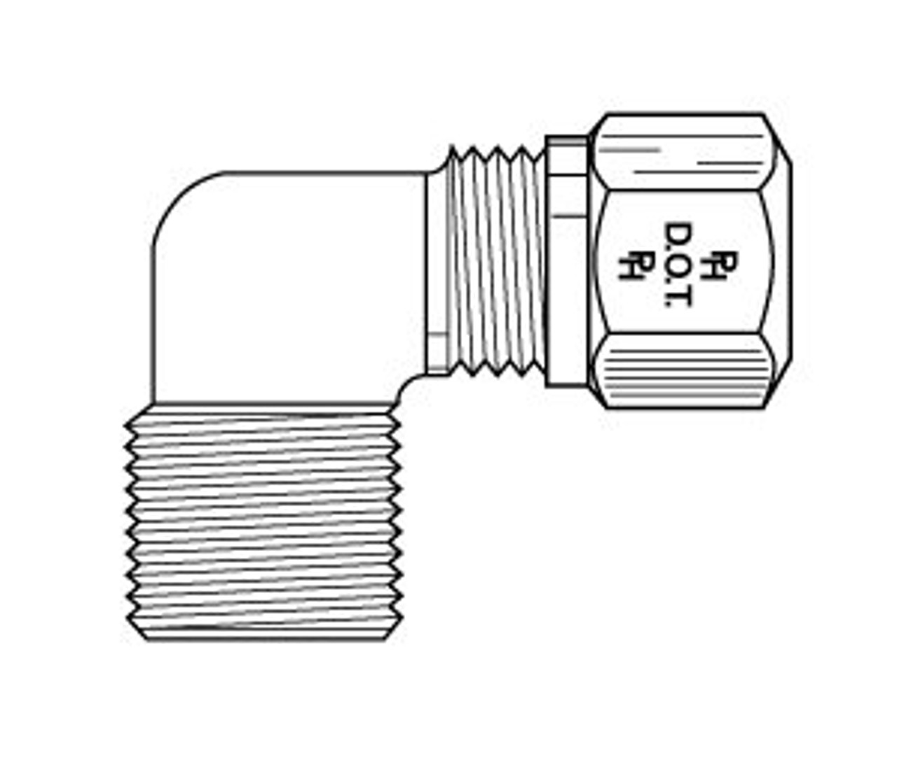 Parker VS269NTA-12-8 Brass Male Elbow Fitting| Next Day Fittings