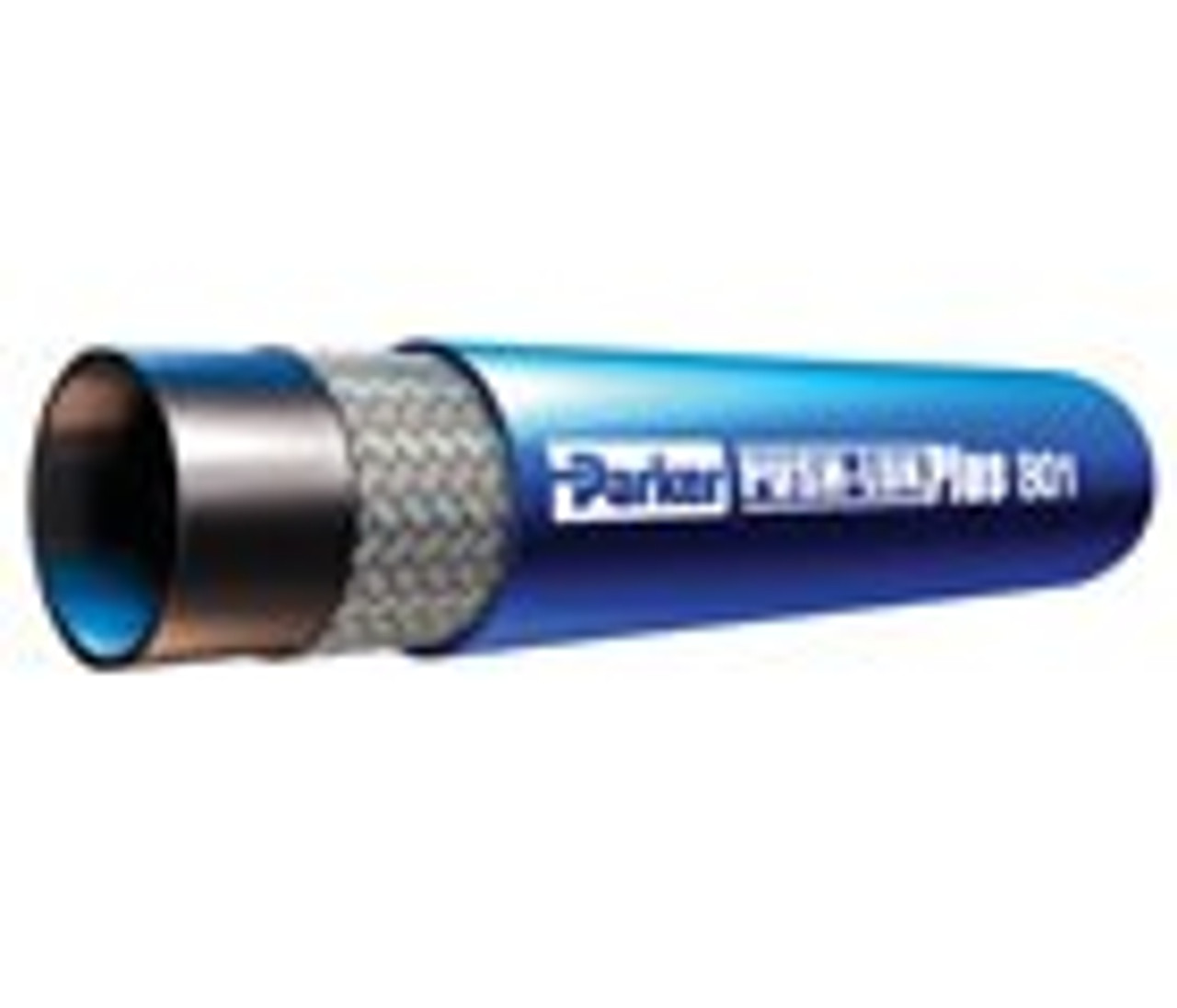 Parker 836-6-Rl 3/8" Id Push-Lok Hose Blue High Temperature Synthetic Rubber Cover 250Psi (17Bar) 1 Fiber Braid Temp Range Degrees F: (-55/+302)