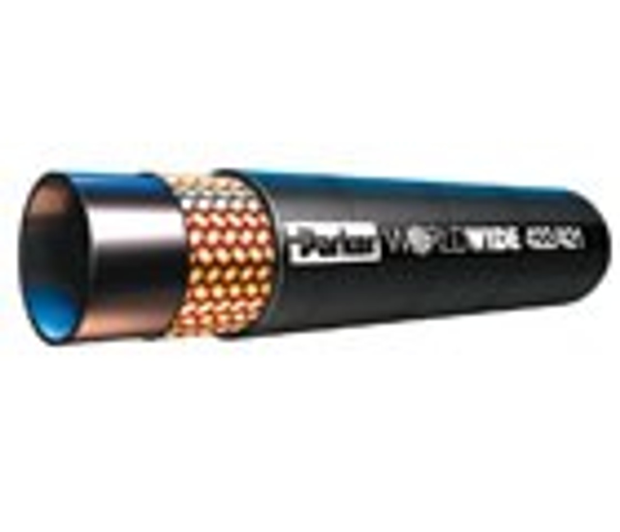 Parker 304-4 1/4" Id Hydraulic Hose For Phosphate Ester Fluids Hose Green Epdm Rubber Cover With Purple Layline 5000Psi (345Bar) 2 Wire Braids Temp Range Degrees F: (-40/+176)