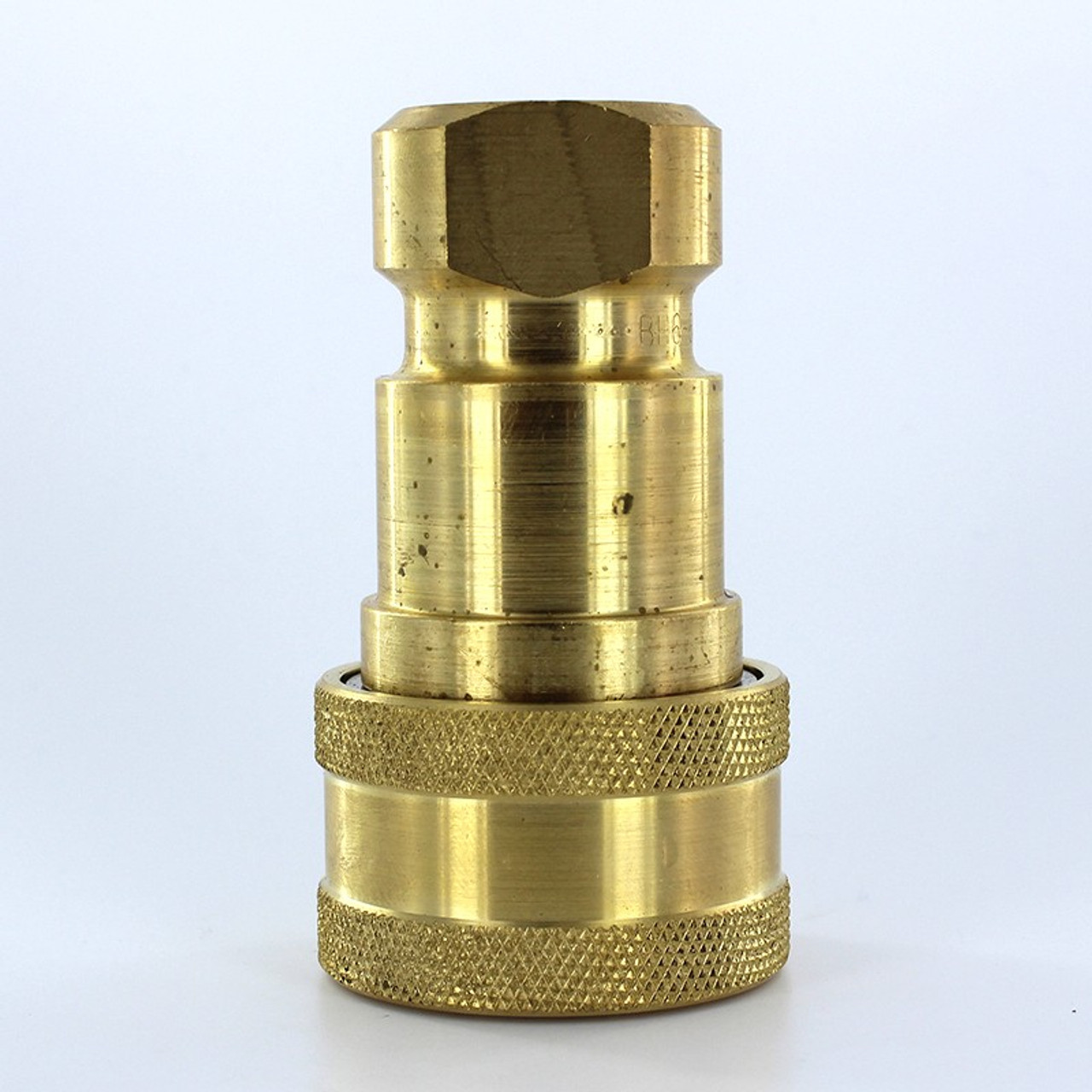 Parker Bh6-60 60 Series Coupler Brass 3/4" Body Size 3/4" Npt Female Port Poppet-Type Valve General Purpose 27.4" Hg Vacuum-1000Psi (69Bar) Wp Nitrile Seals Temp Range Degrees F: (-40 To +250) Conforms To Iso 7241 Series B Standards