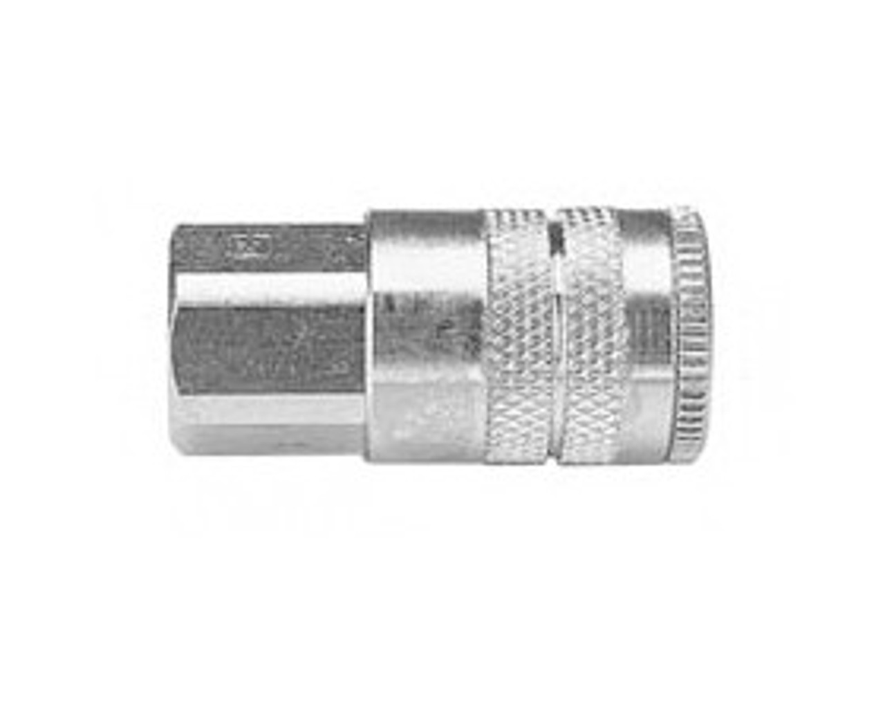 Parker 25C 20 Series Coupler Steel 3/8" Body Size 1/4" Npt Female Port General Purpose Accepts Industrial Interchange Nipples (A-A-59439 Mil-C-4109F Iso 6150-B) 27.4" Hg Vacuum-300Psi (21Bar) Wp Nbr Seals Temp F: (-40 To +250)