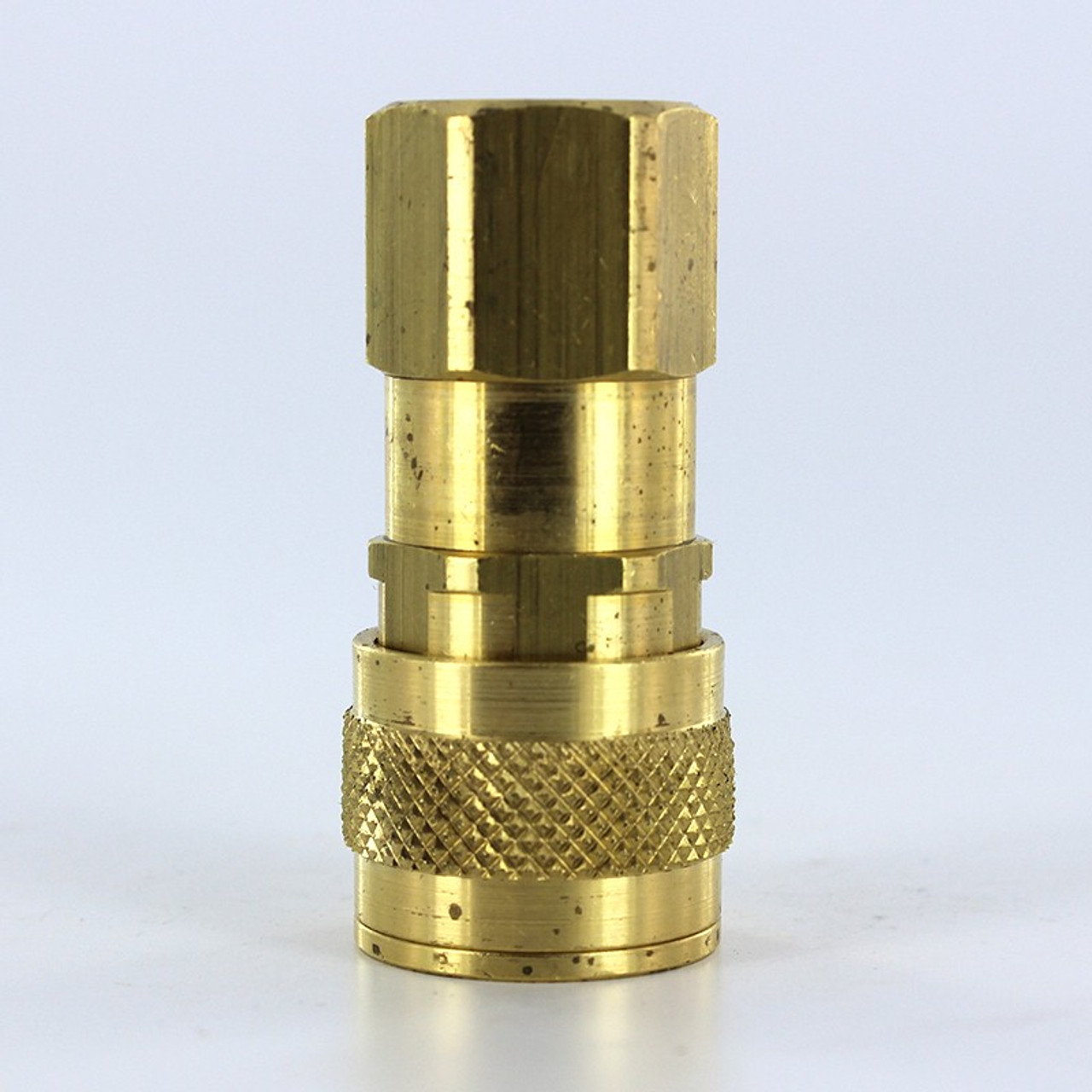 Parker Uc-251-4Fp Universal Series Coupler Brass 1/4" Body Size 1/4" Npt Female Port General Purpose Accepts Industrial Interchange (A-A-59439 Mil-C-4109F Iso 6150-B) Tru-Flate & Aro 210 Nipples 150Psi (10Bar) Wp Nbr Seals Temp F: (-40 To +250)
