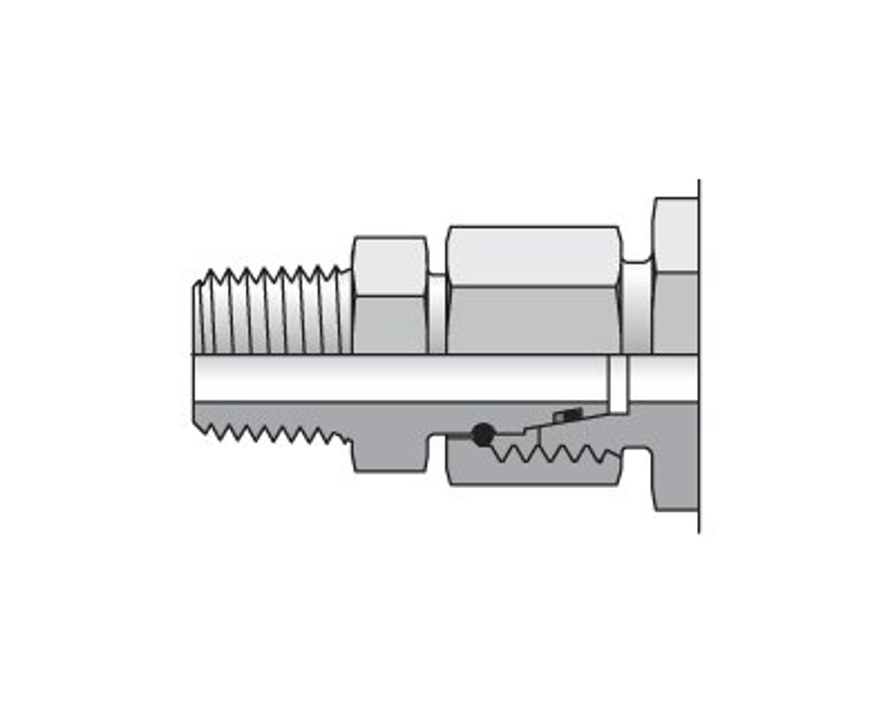 Parker EGE12L3/8NPTCF Swivel Adapter M18 X 1.5 Female X 3/8 NPT Male| Next Day Fittings