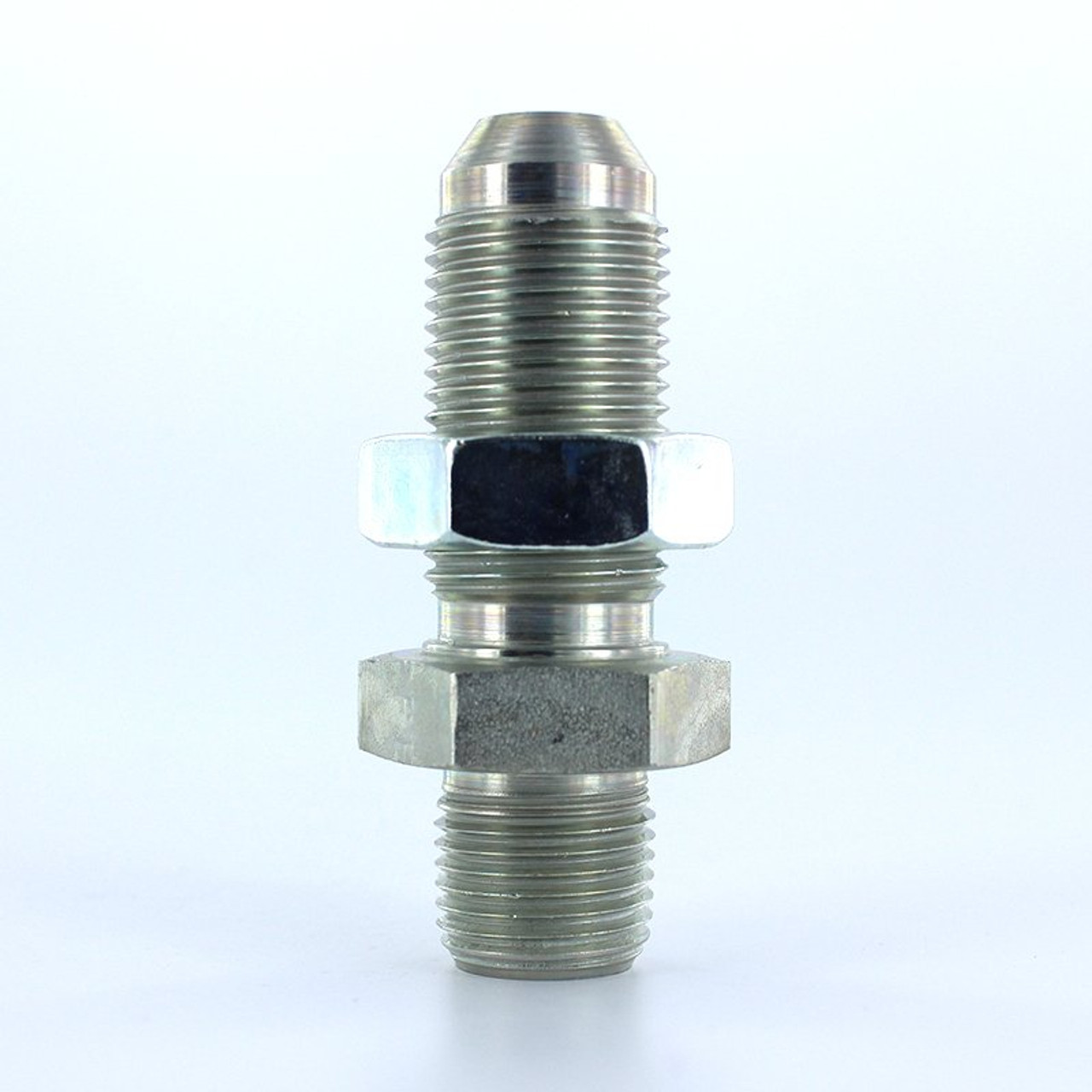 Parker 8 WFTX-WLN-S # 8 Male JIC Bulkhead (Includes Locknut) by 3/8 Male NPT - Straight | Next Day Fittings
